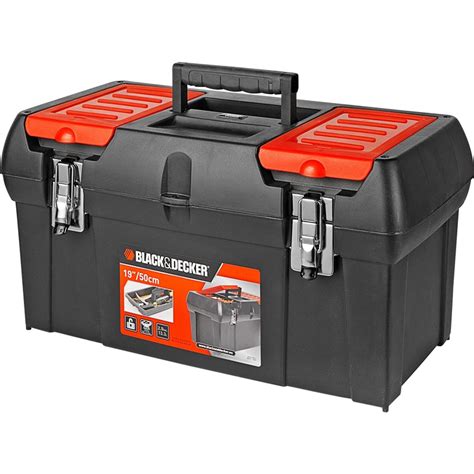 black and decker metal tool box|black and decker portable toolbox.